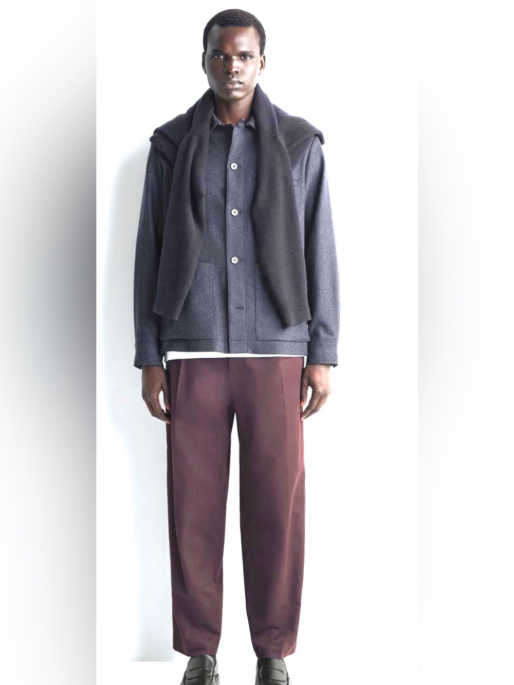 COS Cotton Slim-Fit Straight-Leg Chinos in Brown.